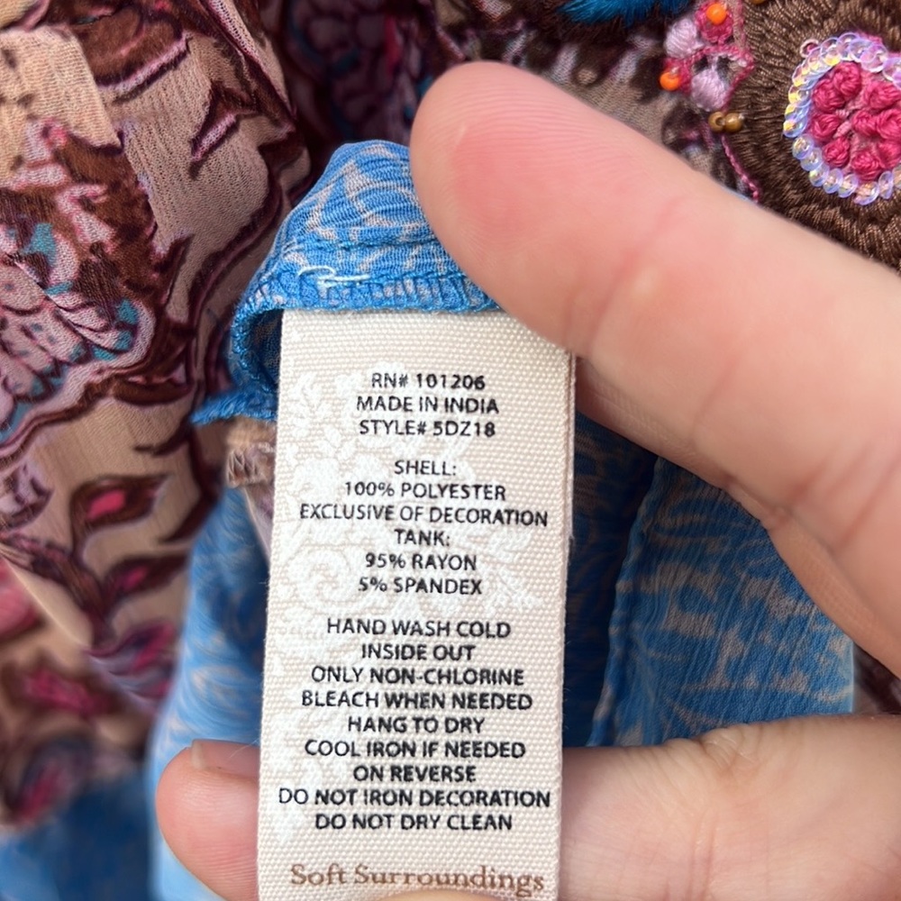 Soft Surroundings Floral Tunic - Flowy Boho - Picture 7 of 7